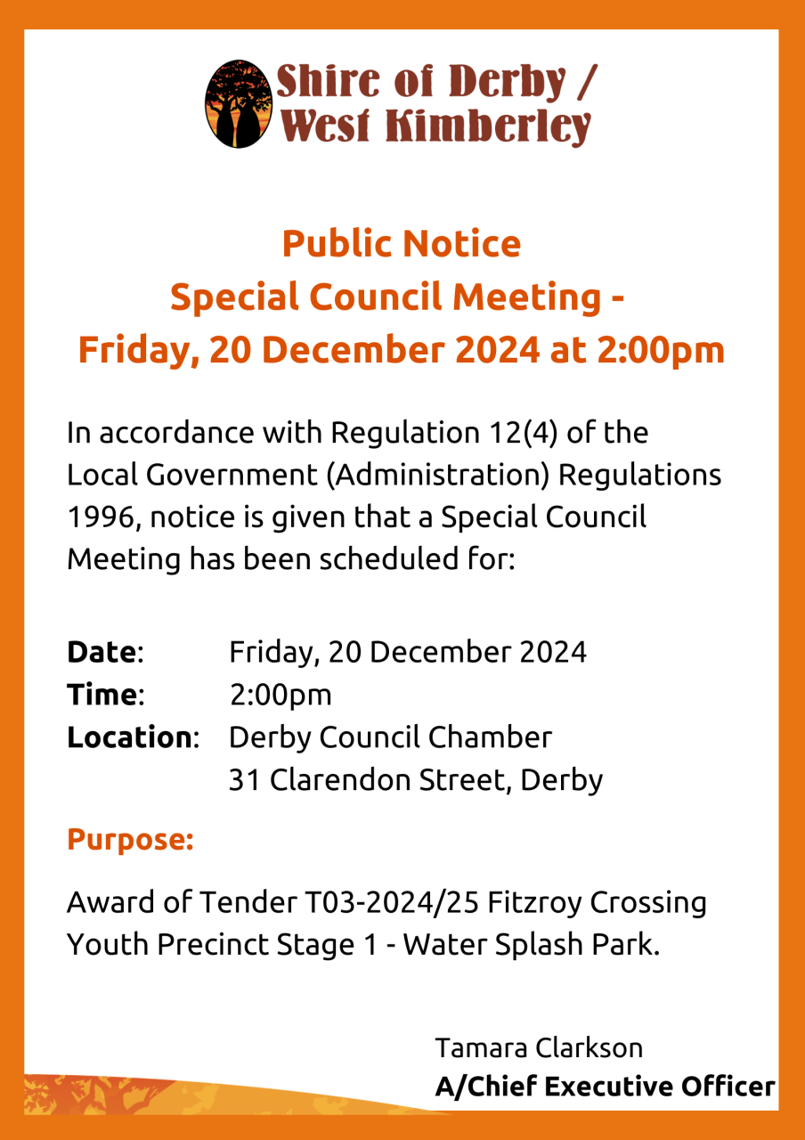 Special Council Meeting - December 2024